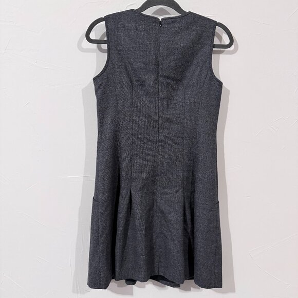 Theory Lenis Fern Virgin Wool Dress with Pockets Size 2 Sleeveless Gray - Picture 2 of 4